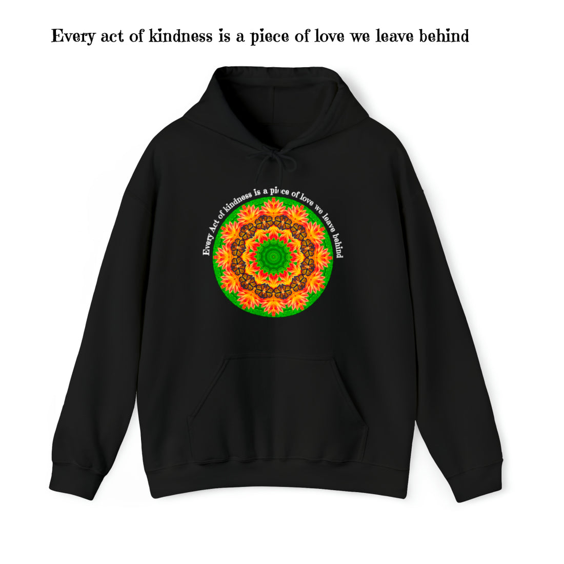 NEW Cute Butterfly Mandala Art Hoodies Be Kind Graphic Sweatshirt