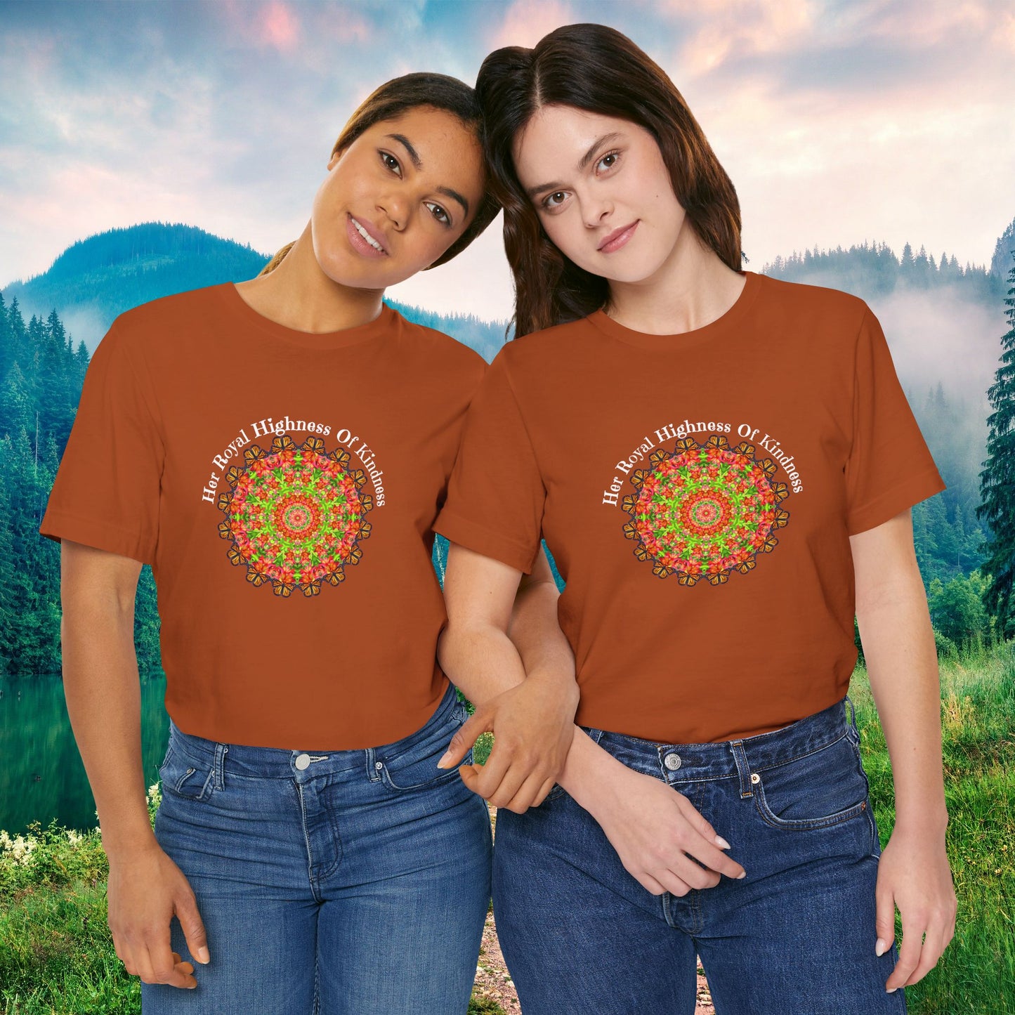 Monarch Butterfly Kindness Shirt - Cute Summer Tees for Women - Gorpcore Fashion - Royal Highness of Kindness