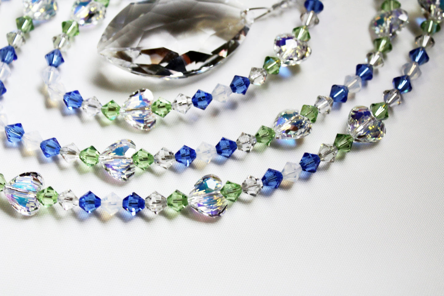 Exquisite Crystal Mobile Pendulum, Window Suncatcher, Sunlight Catcher, Feng Shui Decor, Swarovski Marquis Prism