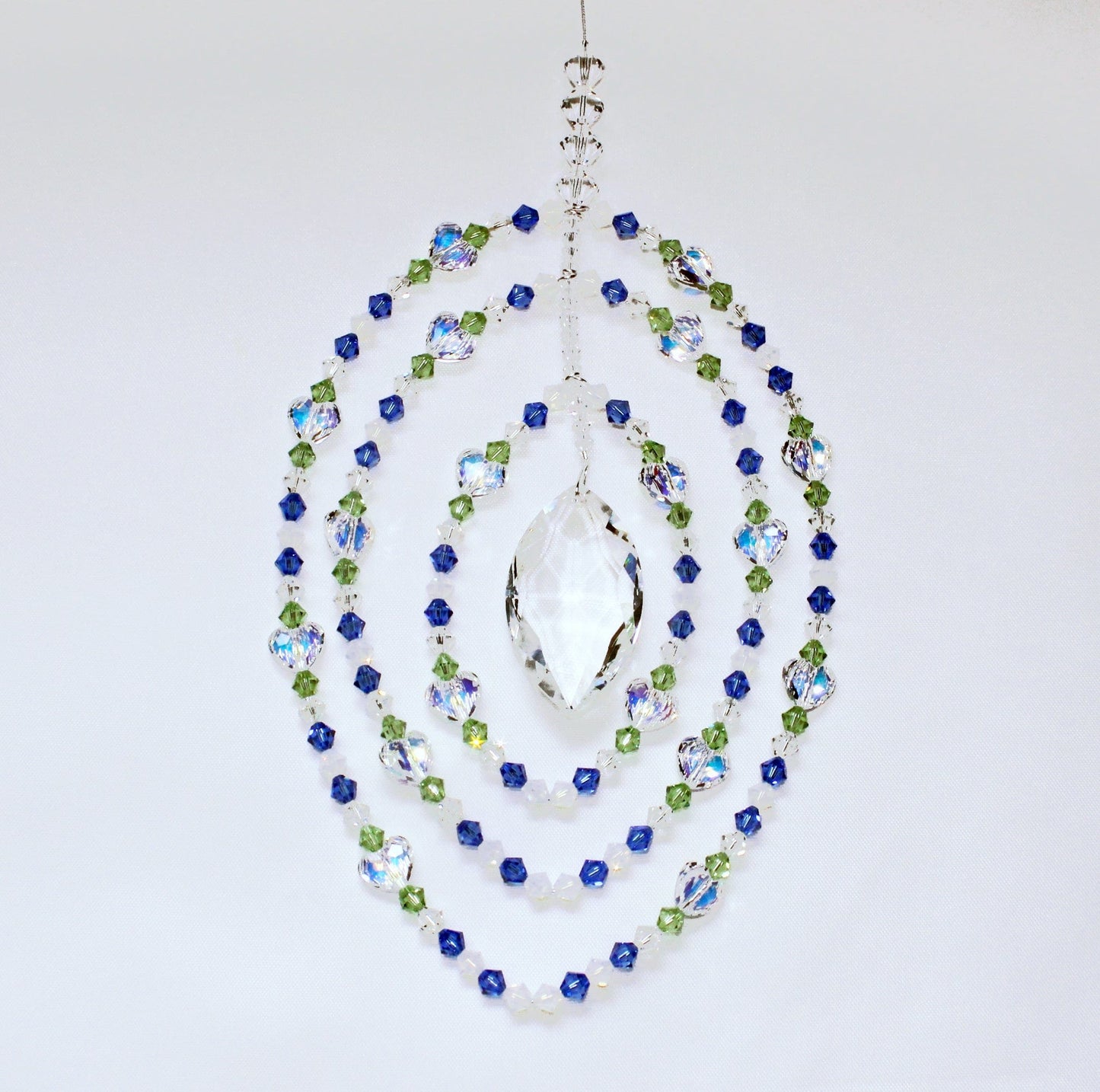 Exquisite Crystal Mobile Pendulum, Window Suncatcher, Sunlight Catcher, Feng Shui Decor, Swarovski Marquis Prism