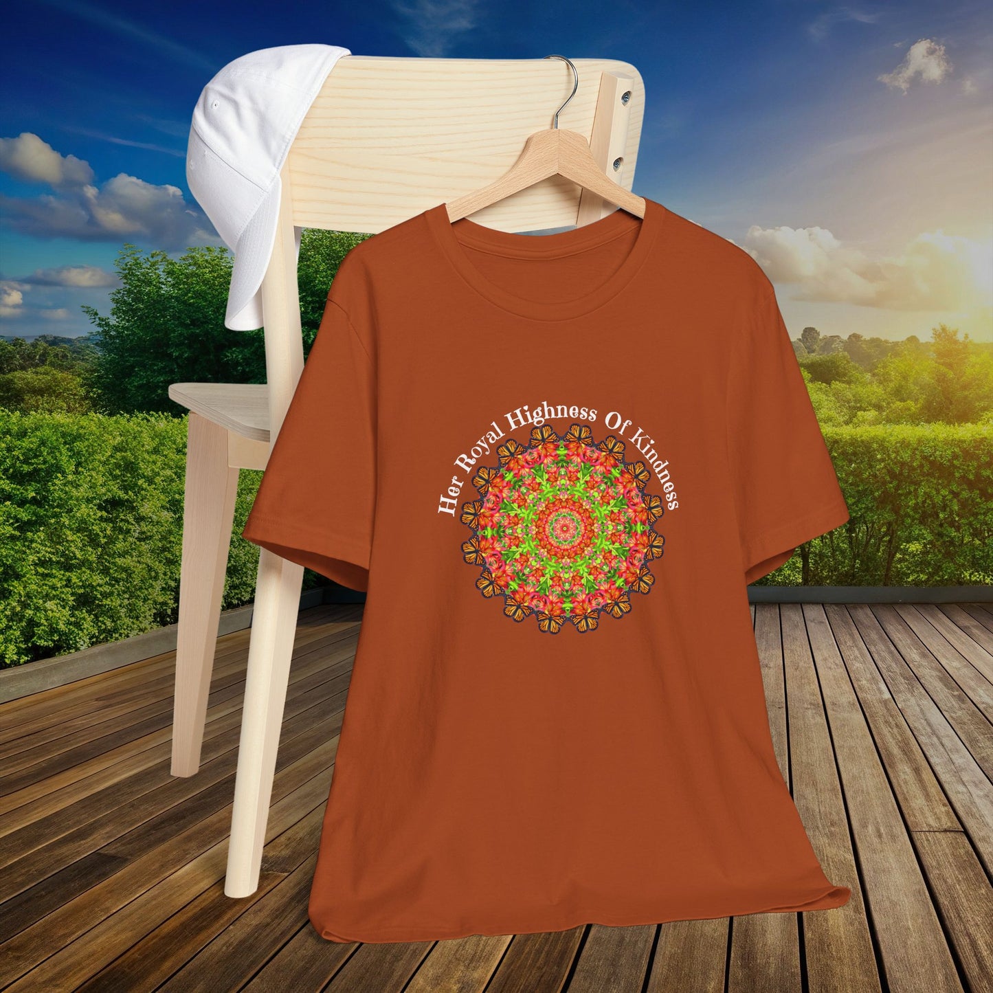 Monarch Butterfly Kindness Shirt - Cute Summer Tees for Women - Gorpcore Fashion - Royal Highness of Kindness