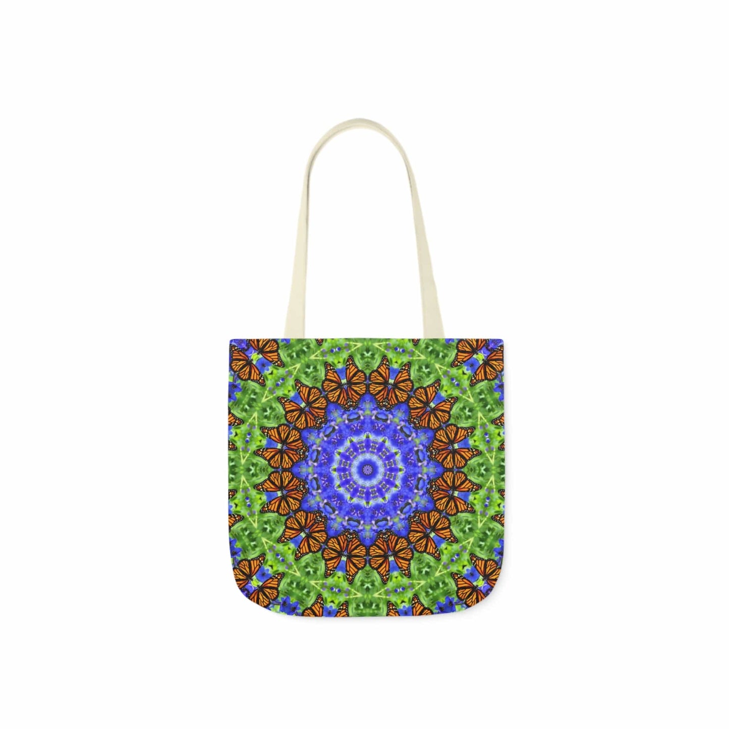 Cute Canvas Butterfly Art Tote Bag - Vibrant Mandala Art for Everyday Style Altruistic Aura