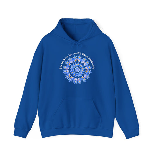 Forget Me Not Cottage Core Nature Hoodie with Pocket - Small to Plus Size Whimsical Cozy And Cute