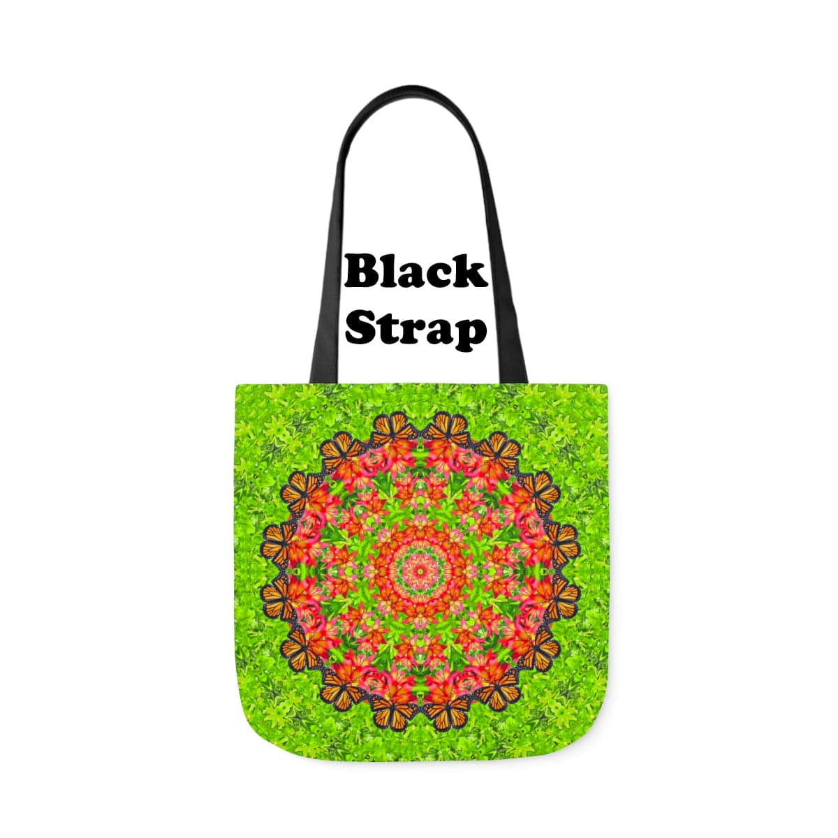 Graphic Butterfly Tote Bag Cute and Functional For Everyday, Work And Shopping Captivating Calliope black strap
