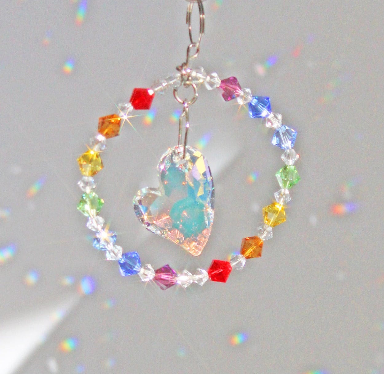 Window Suncatcher Crystal Pendulum Heart Sunlight Catcher Swarovski Crystals
