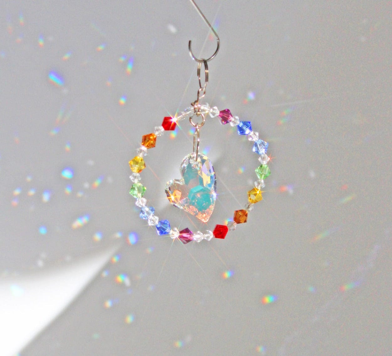 Window Suncatcher Crystal Pendulum Heart Sunlight Catcher Swarovski Crystals