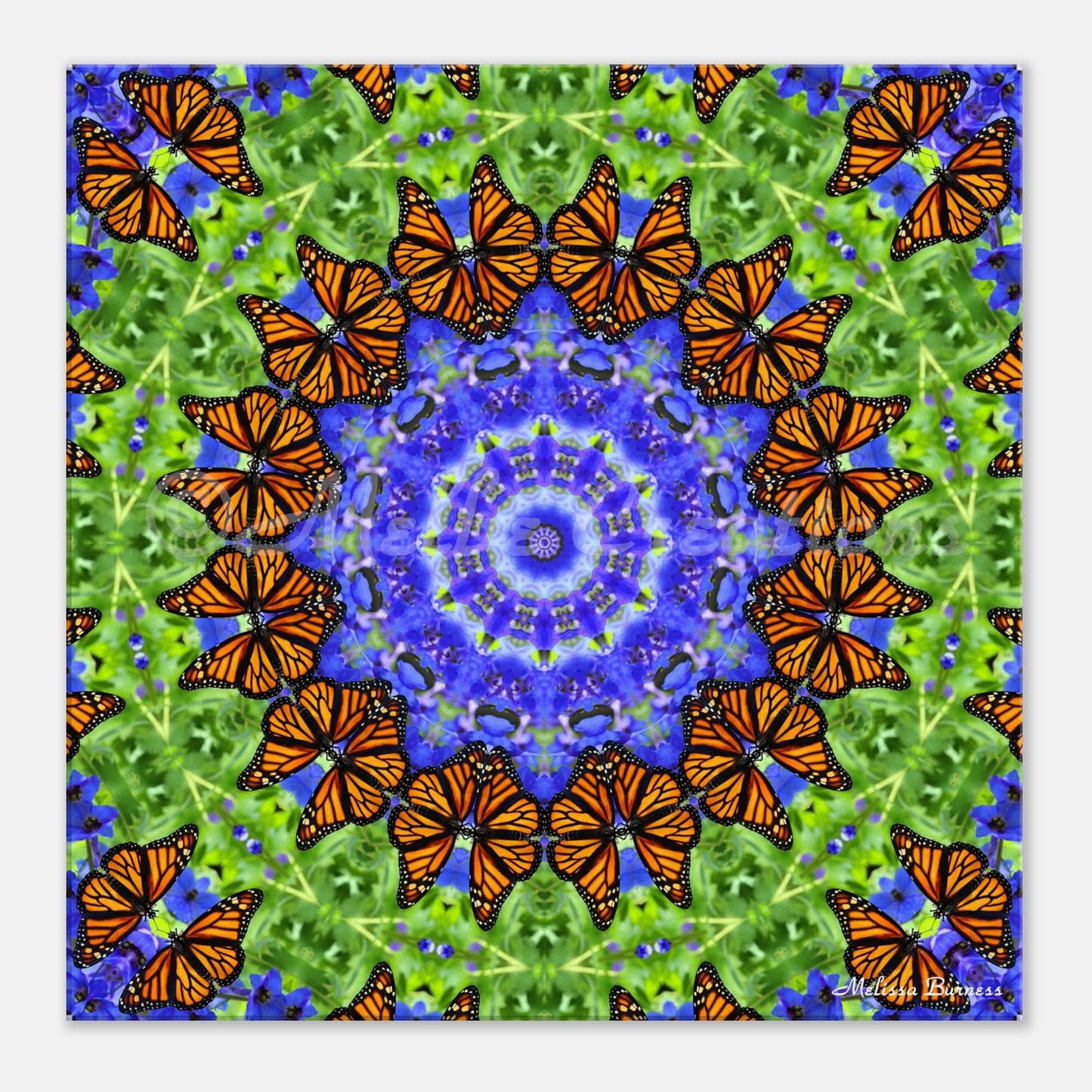 Monarch Butterfly Mandala Canvas Wall Art - Vibrant Nature-inspired Home Decor