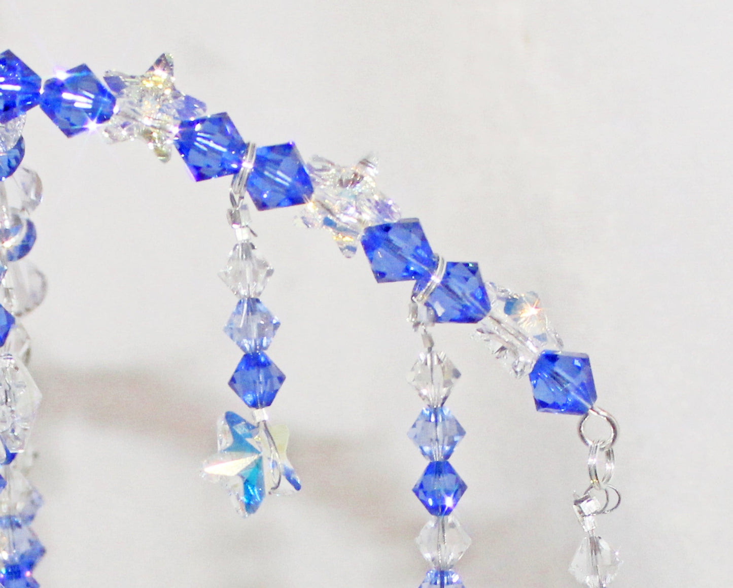Sunlight Catcher, Window Suncatcher Crystal Sun Catcher & Rainbow Maker for Anxiety Relief, Mindfulness Gift, Moon and Stars Mobile close up