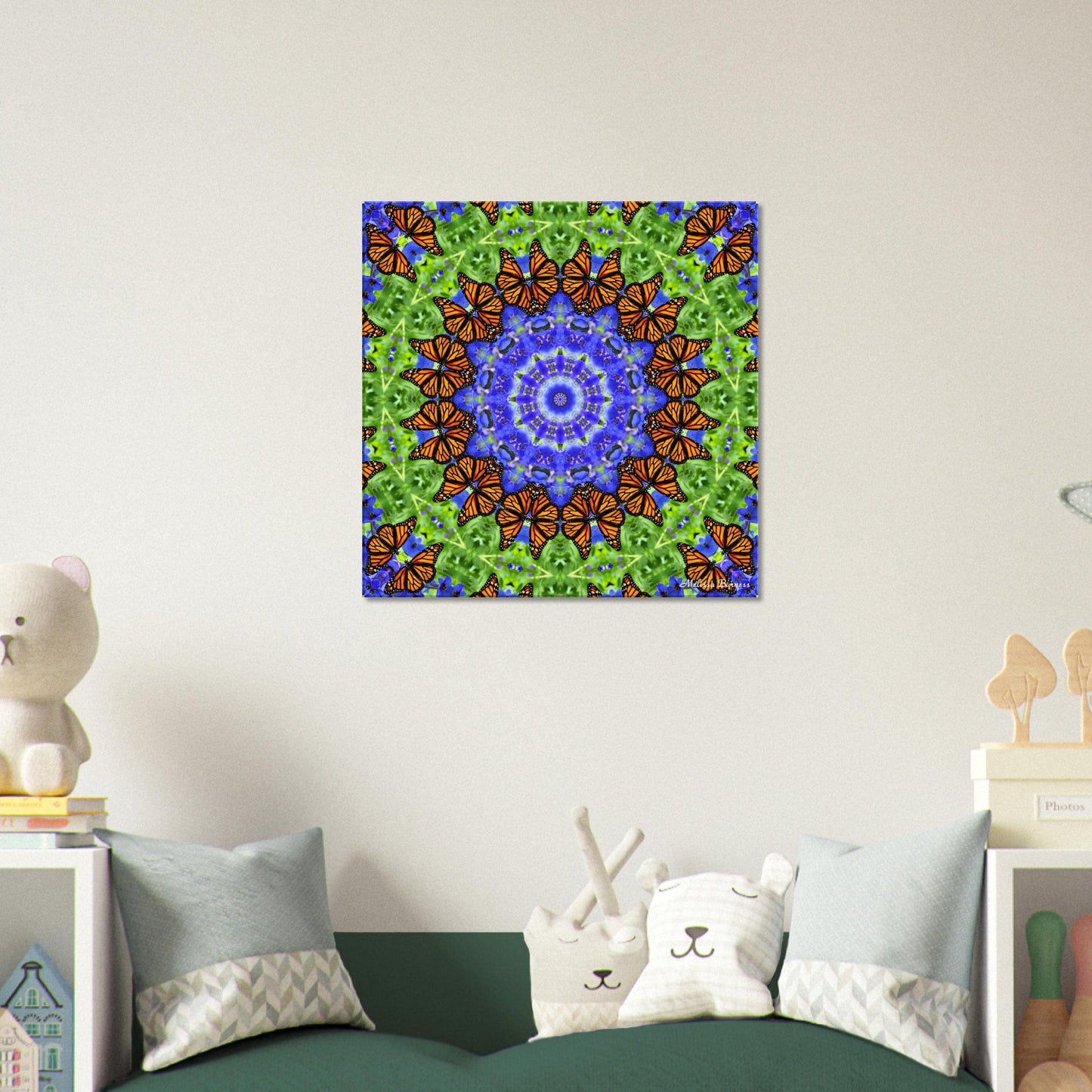 Monarch Butterfly Mandala Canvas Wall Art - Vibrant Nature-inspired Home Decor