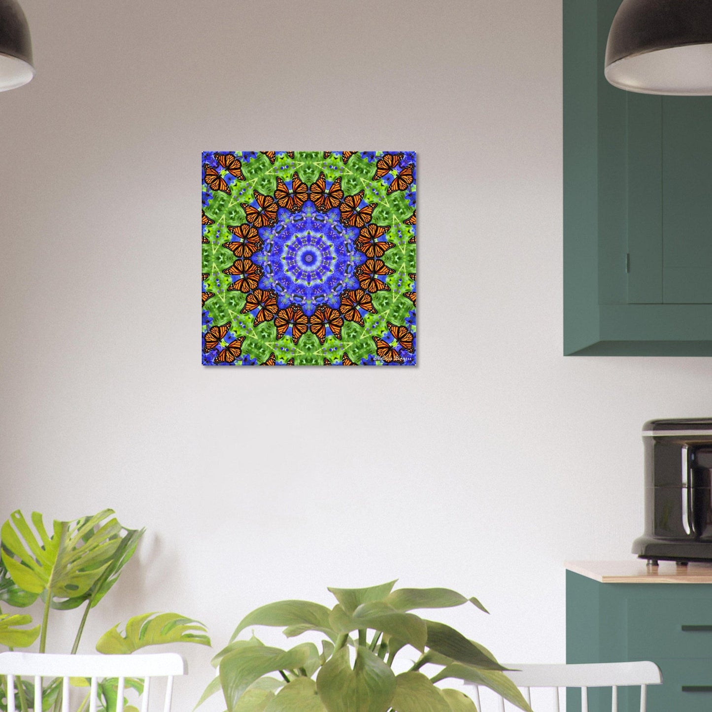 Monarch Butterfly Mandala Canvas Wall Art - Vibrant Nature-inspired Home Decor