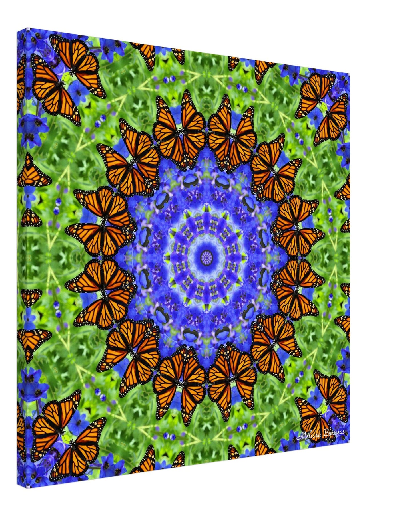 Monarch Butterfly Mandala Canvas Wall Art - Vibrant Nature-inspired Home Decor