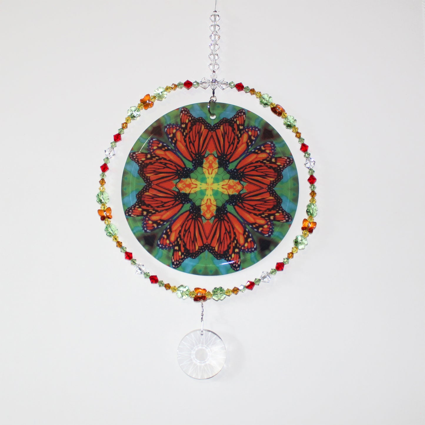 Monarch Butterfly Lover Sunlight Catcher, Crystal Window Sun Catcher With Swarovski Crystals & Prism, Mindfulness Gift, Timeless Treasure