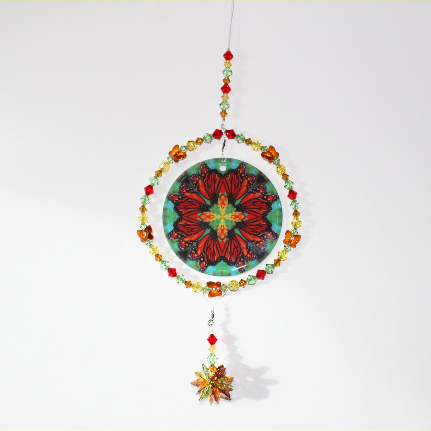 Monarch Butterfly Sunlight Catcher, Crystal Window Sun Catcher With Swarovski Crystals & Prism, Mindfulness Gift, Timeless Treasure