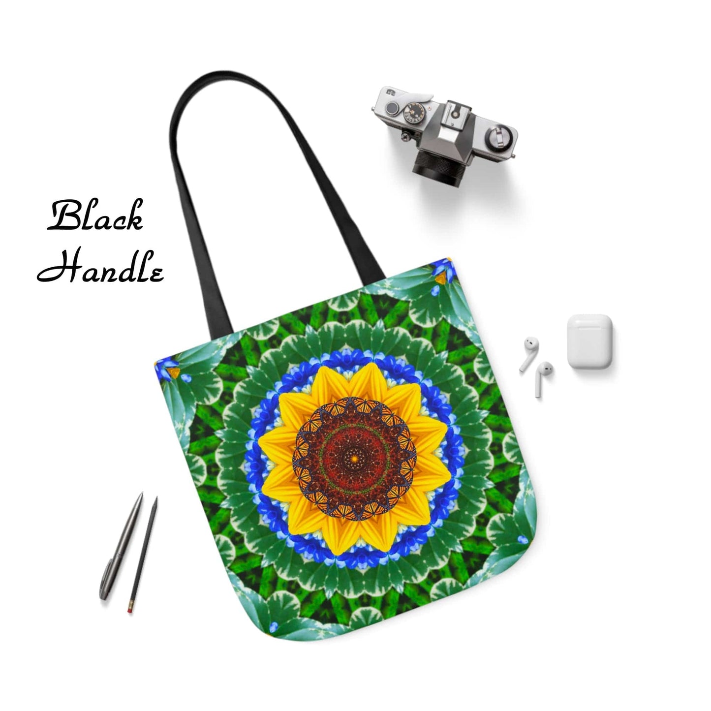 Monarch Butterfly On a Sunflower Artsy Tote Bag, A Nature Lovers Delight, Cute & Pretty Cottage Core Tote Bag For Everday Use