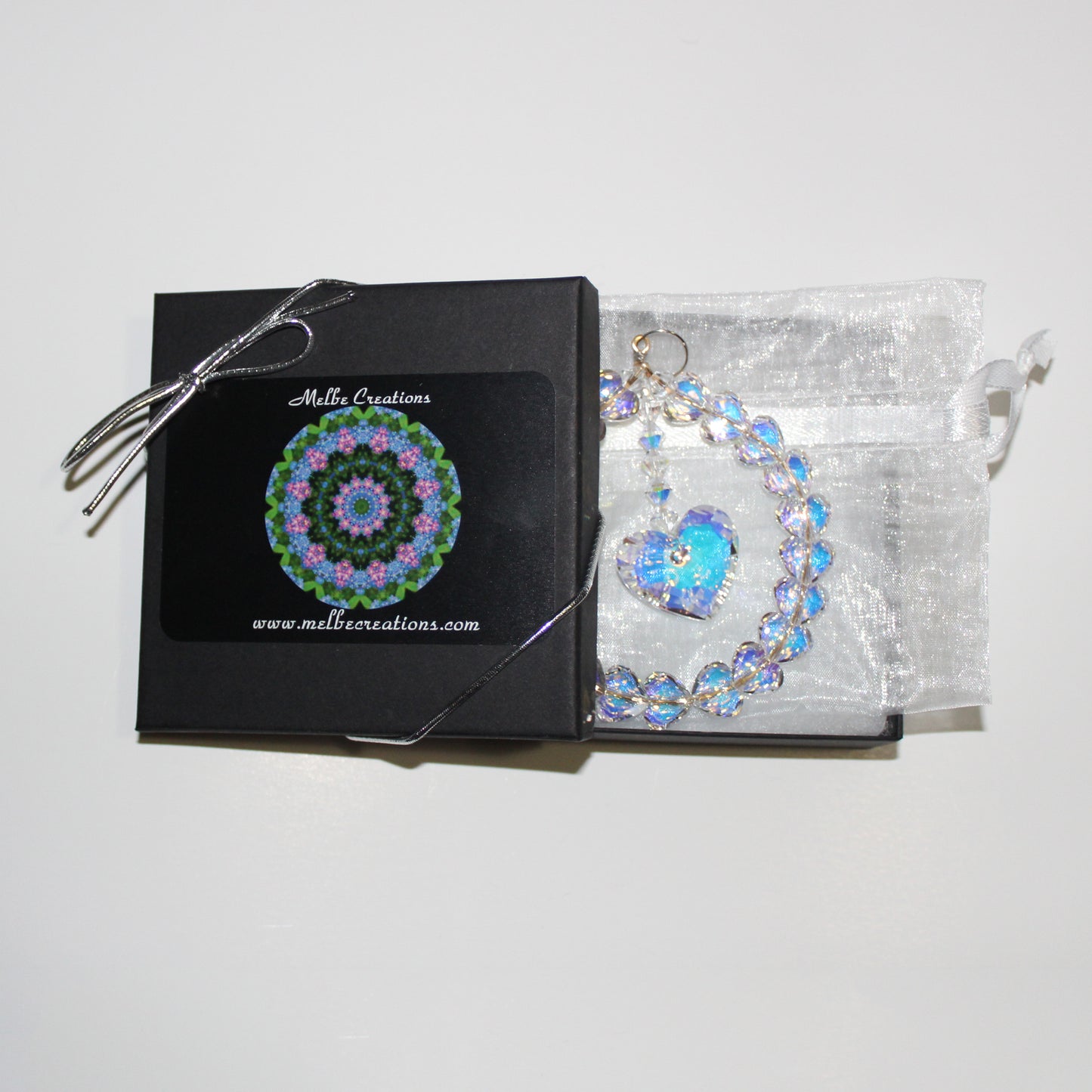Crystal Heart Suncatcher, Rainbow Maker, Sunlight Catcher, Crystal Ornament With Swarovski Prism Heart and Crystals A Love For Eternity