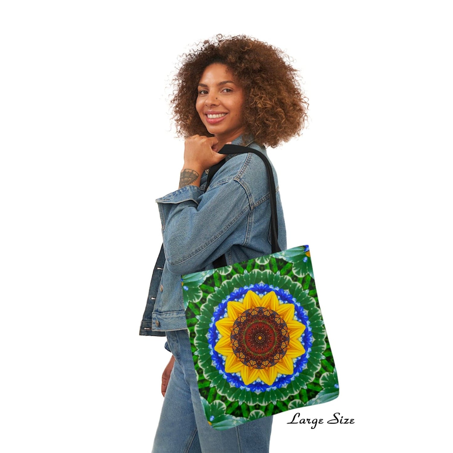 Monarch Butterfly On a Sunflower Artsy Tote Bag, A Nature Lovers Delight, Cute & Pretty Cottage Core Tote Bag For Everday Use