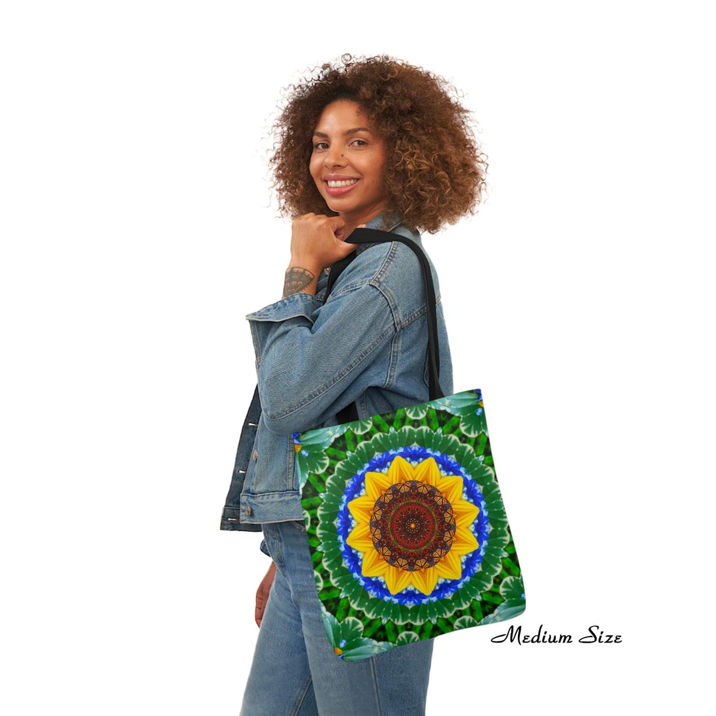 Monarch Butterfly On a Sunflower Artsy Tote Bag, A Nature Lovers Delight, Cute & Pretty Cottage Core Tote Bag For Everday Use