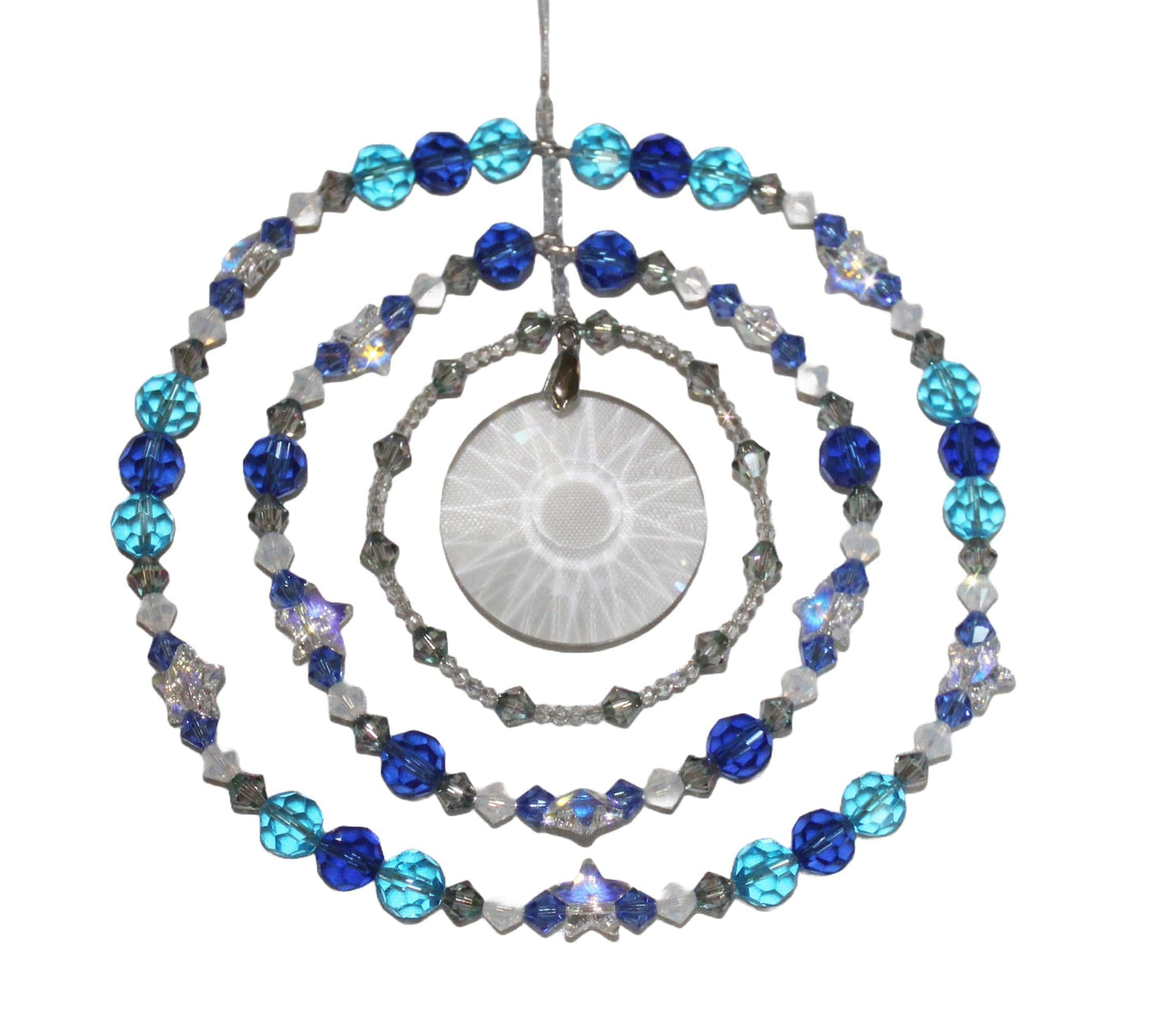 Moon Prism Crystal Pendulum Ornament For Feng Shui Crystal Art Decor, Mesmerizing Window Suncatcher