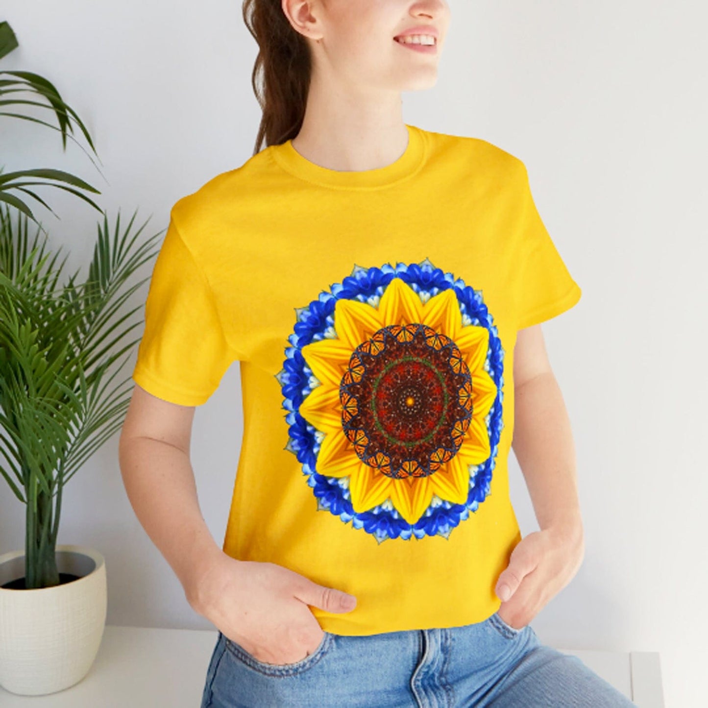 Monarch Butterfly Top,  Sunflower TShirt, Cute Mandala Art Shirt Designs