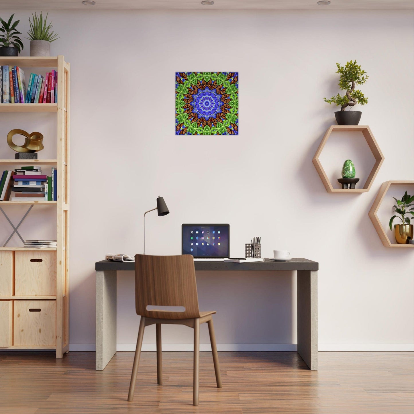 Monarch Butterfly Mandala Canvas Wall Art - Vibrant Nature-inspired Home Decor