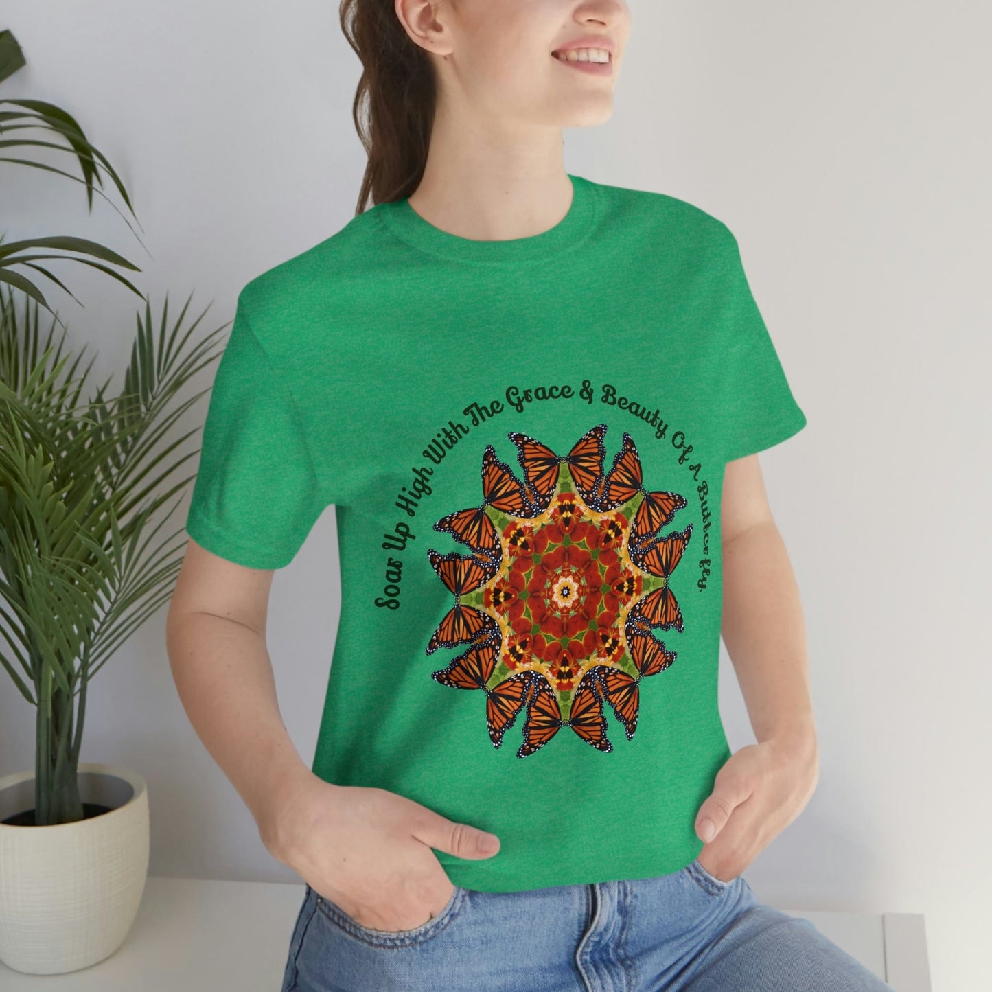 Monarch Butterfly Top, Zen Mystical Poet Shirt, Cute Shirts Soar Up High With The Grace & Beauty Of A Butterfly