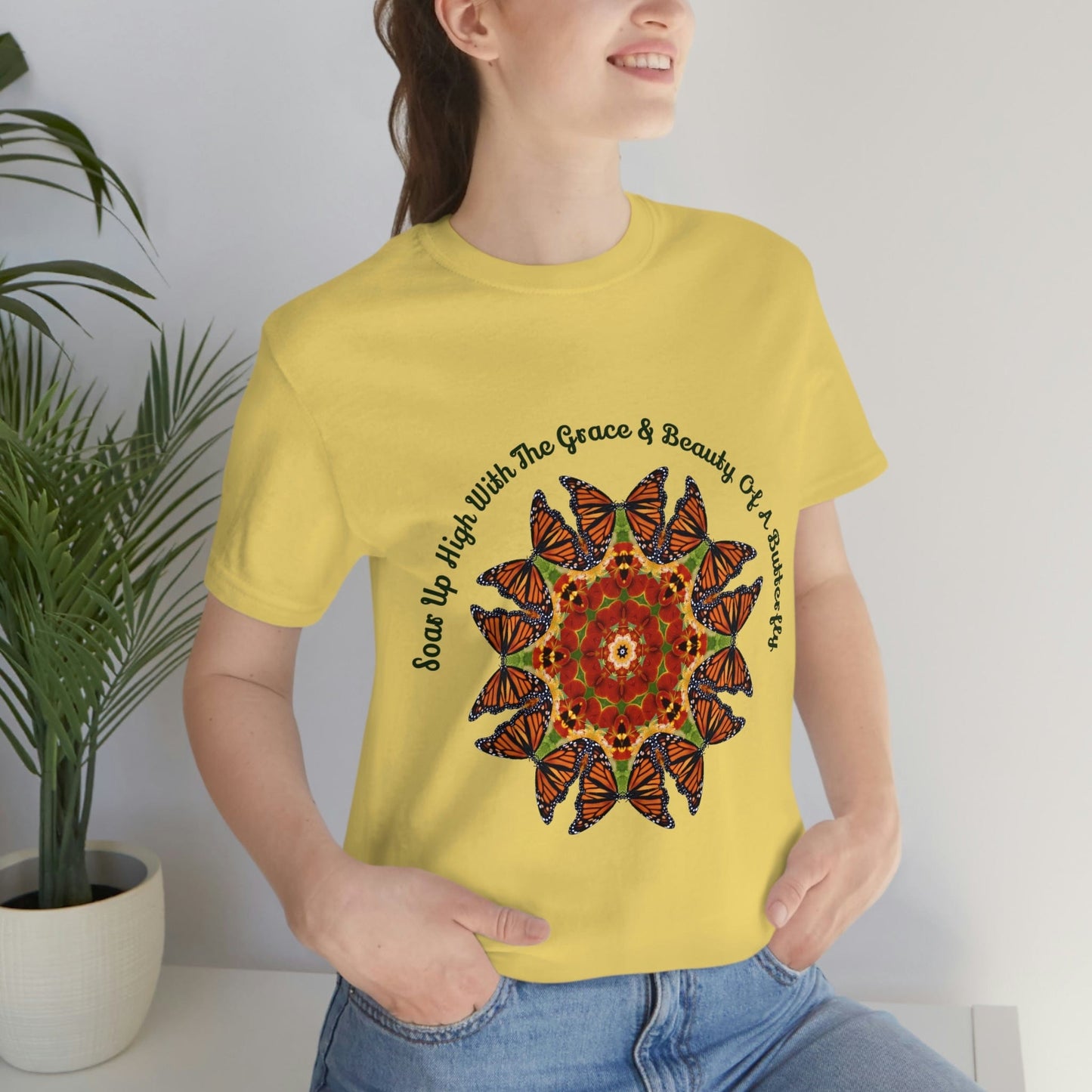 Monarch Butterfly Top, Zen Mystical Poet Shirt, Cute Shirts Soar Up High With The Grace & Beauty Of A Butterfly
