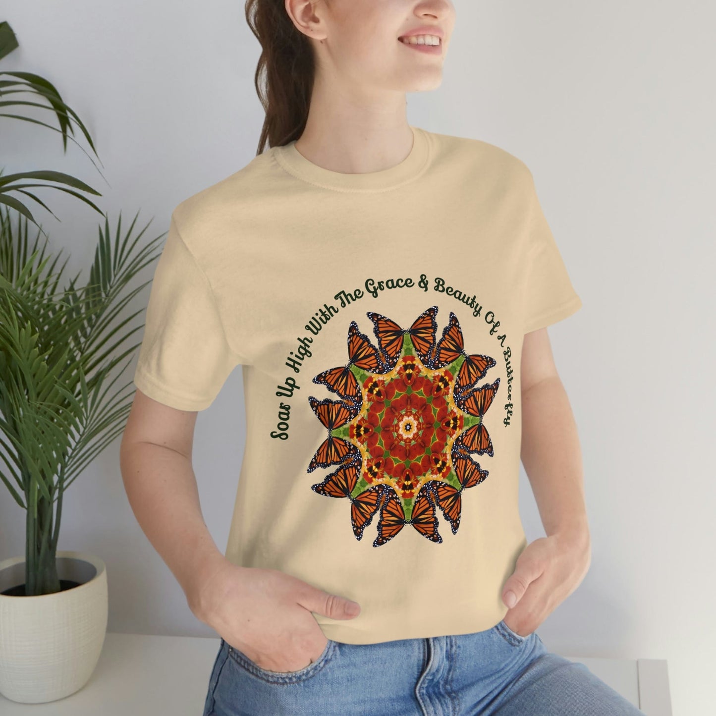 Monarch Butterfly Top, Zen Mystical Poet Shirt, Cute Shirts Soar Up High With The Grace & Beauty Of A Butterfly