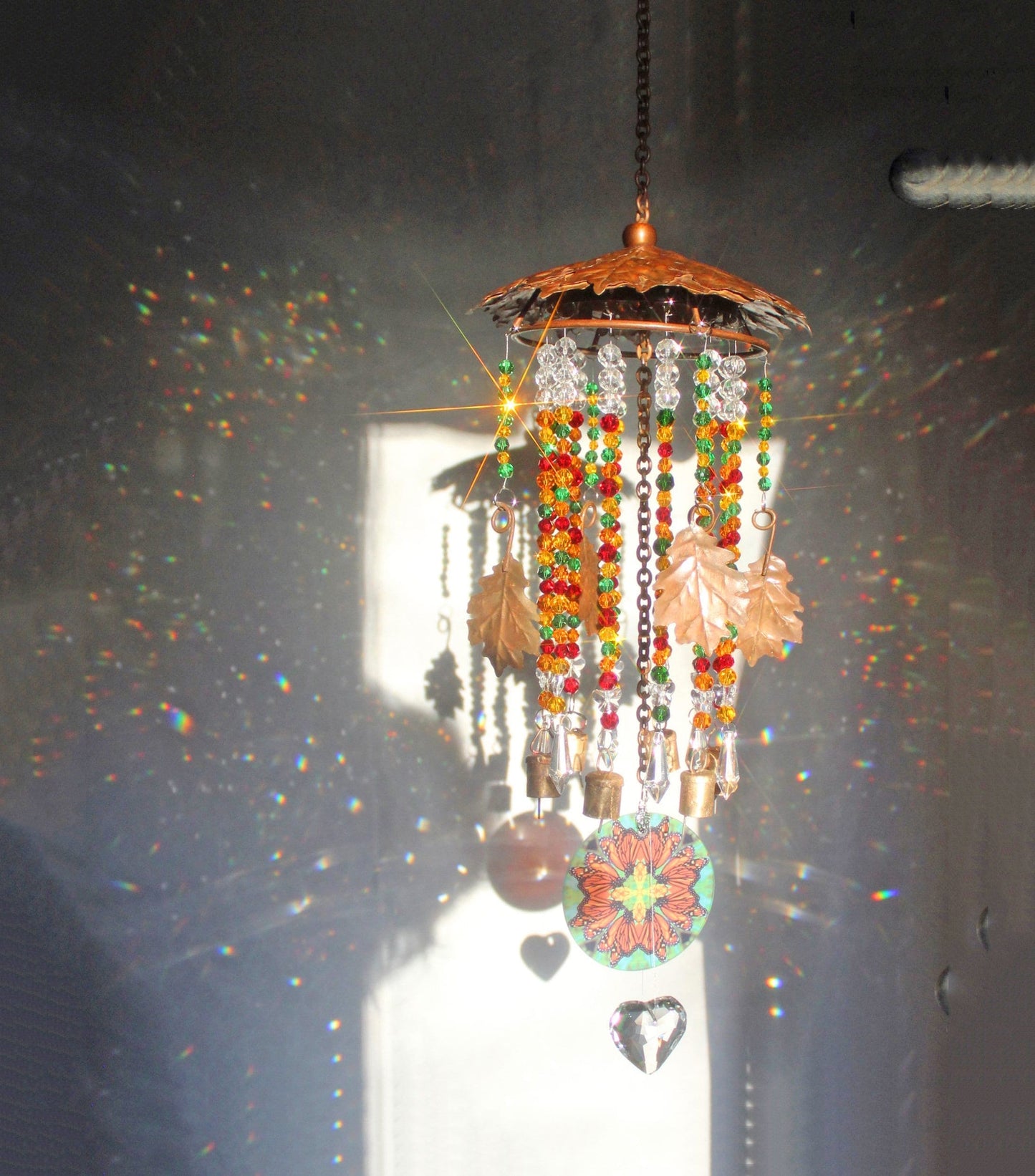 Wind Chimes Crystal Mobile Prism Butterfly Suncatcher Rainbow Sun catcher