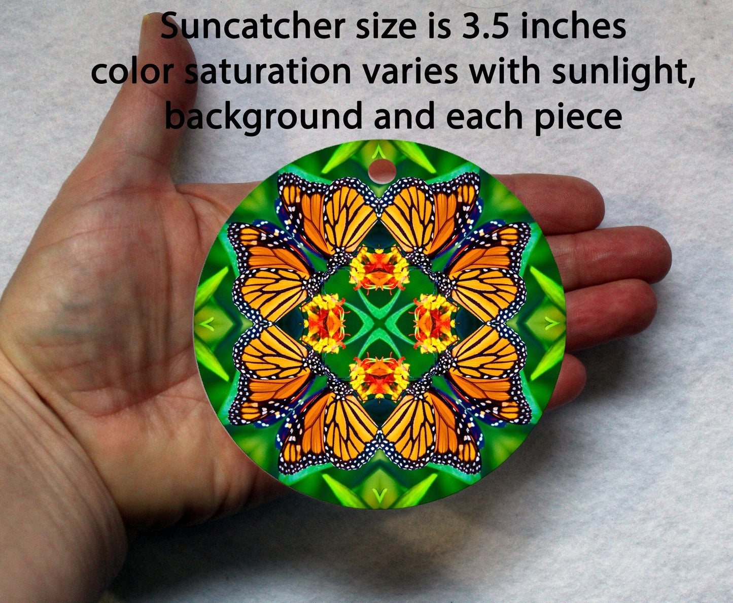 Monarch Butterfly Suncatcher, Crystal Sun Catcher Mobile, Light Catcher, Window Hanging Prism, Rainbow Maker, Butterfly Ornament I