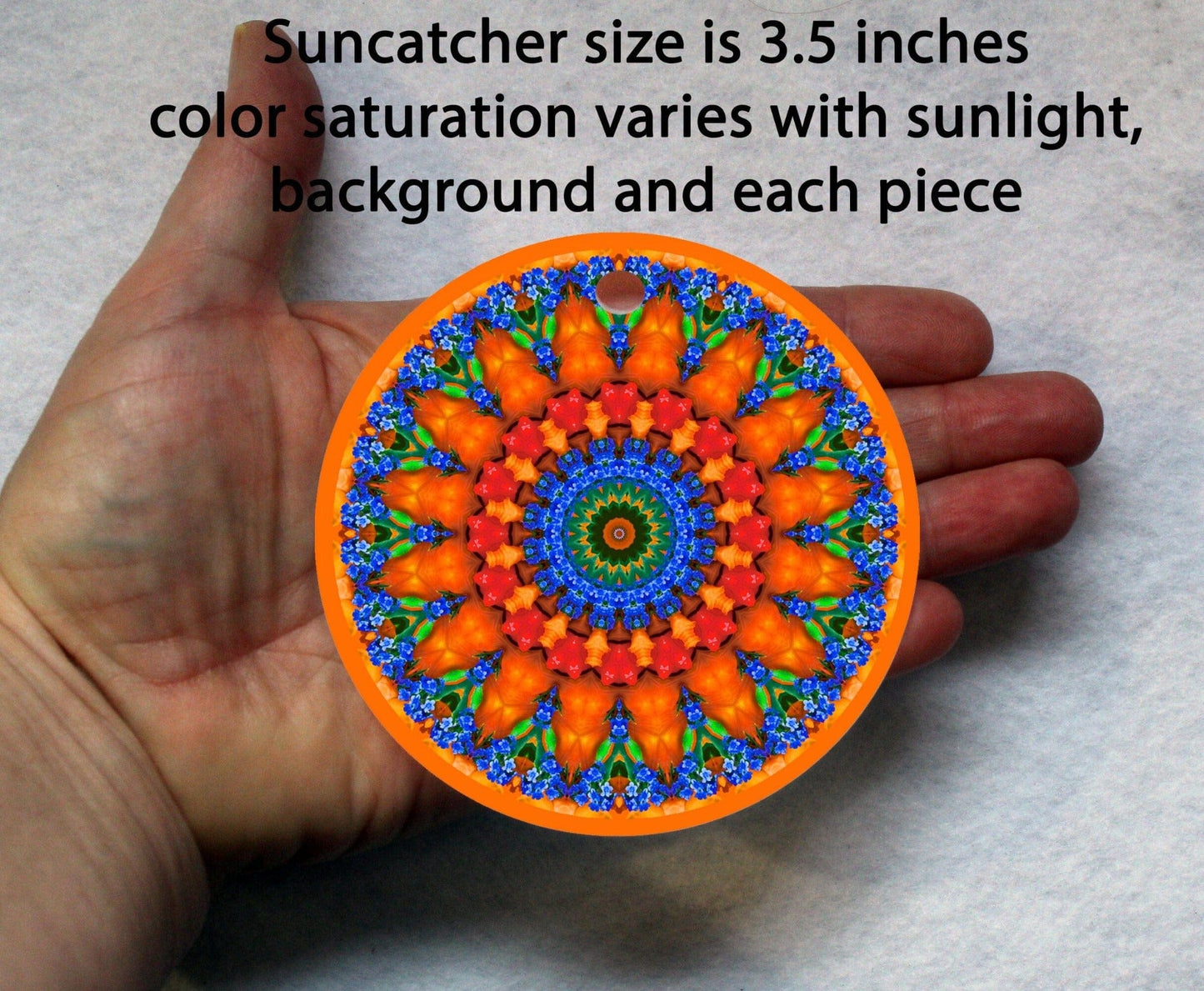 Forget Me Not Suncatcher, Memorial Suncatcher, Unique Memorial Gift, Window Sun Catcher, Crystal Glass Suncatcher, Mandala Flower Suncatcher