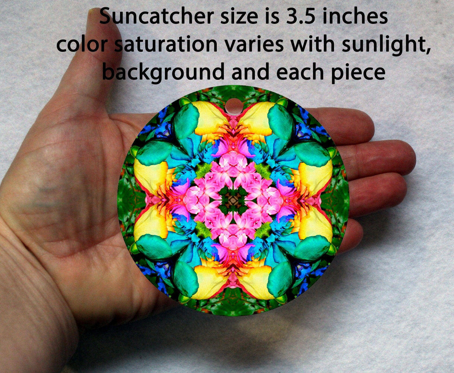 Flower Suncatcher, Sacred Geometry Mandala, Window Décor Sunlight Catcher, Crystal Art Gifts, Rainbow Suncatchers, Unique Gifts Women Ideas