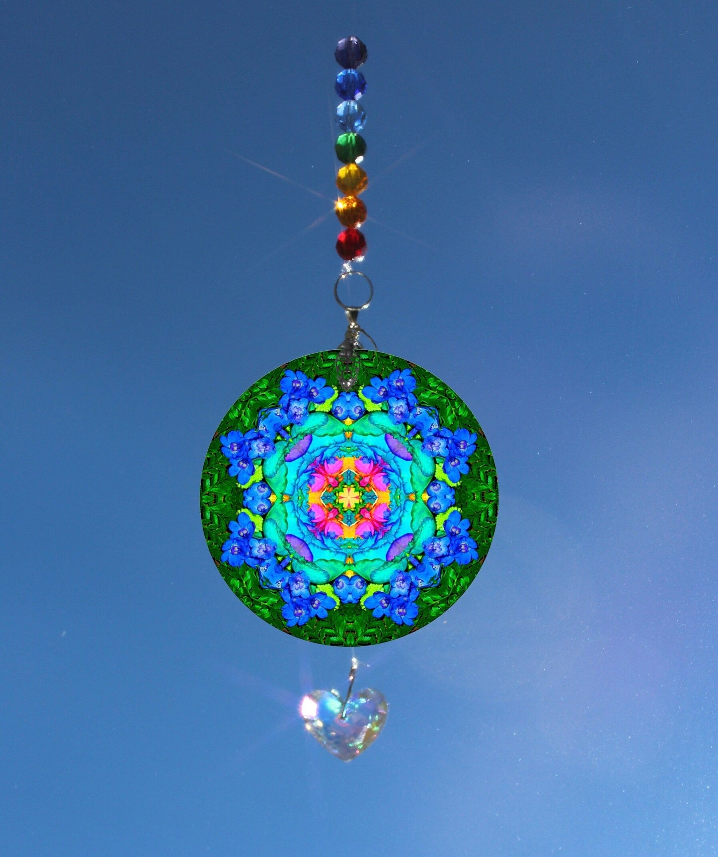 Flower Suncatcher, Sacred Geometry Mandala, Window Décor Sunlight Catcher, Crystal Art Gifts, Rainbow Suncatchers, Unique Gifts Women Ideas