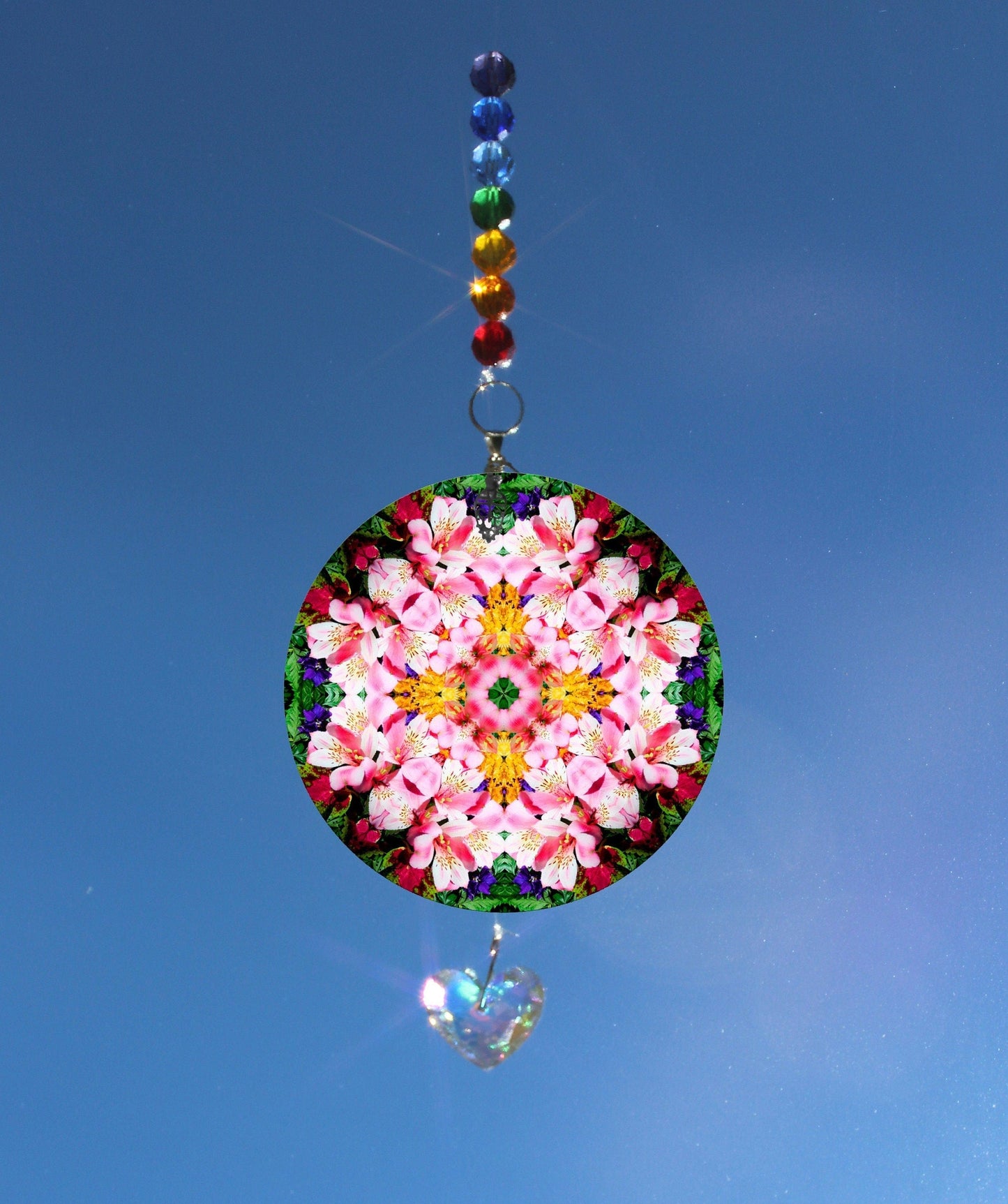 Flower Suncatcher, Sacred Geometry Mandala, Window Décor Sunlight Catcher, Crystal Art Gifts, Rainbow Suncatchers, Unique Gifts Women Ideas