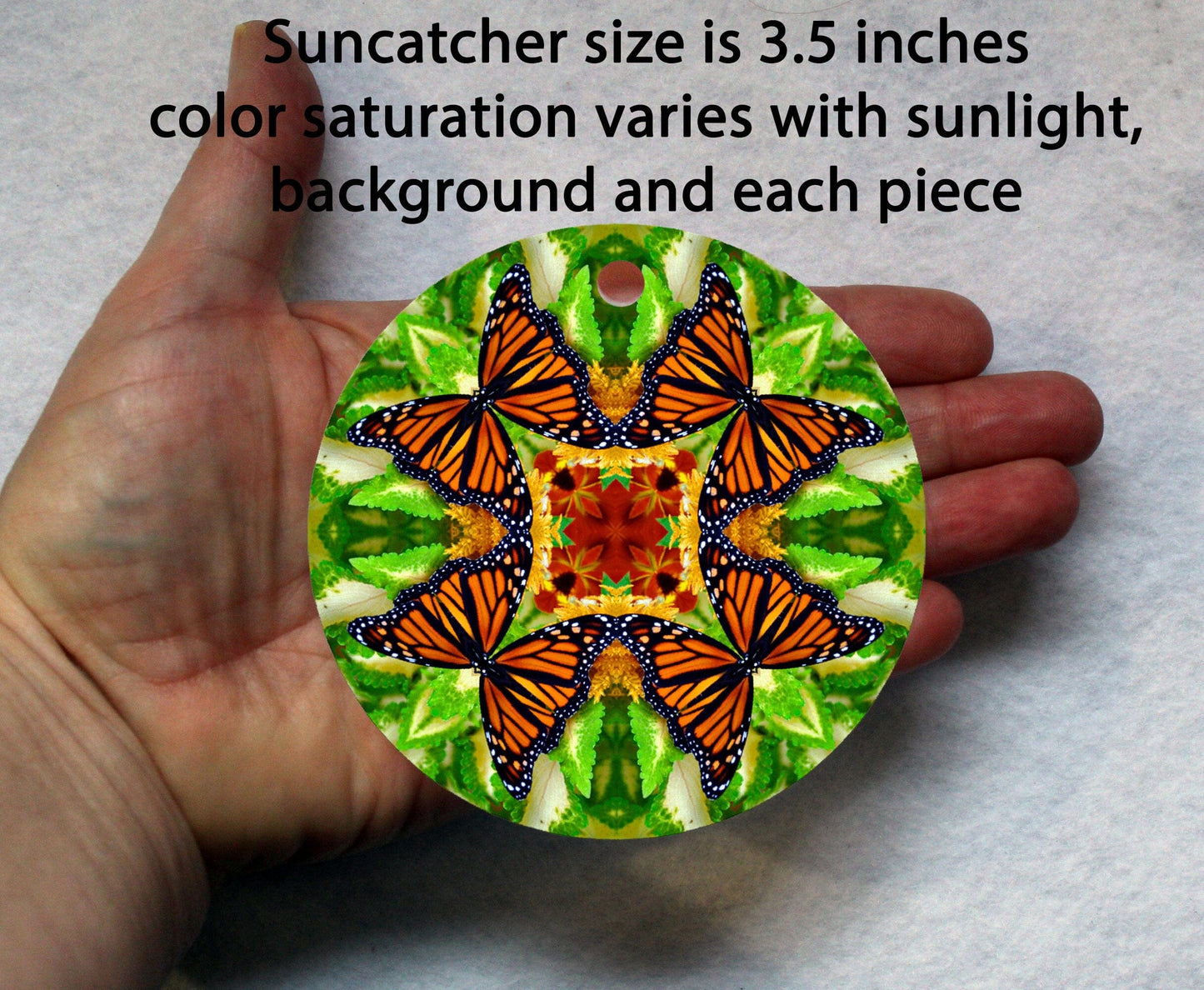 Monarch Butterfly Suncatcher, Crystal Sun Catcher Mobile, Light Catcher, Window Hanging Prism, Rainbow Maker, Butterfly Ornament H