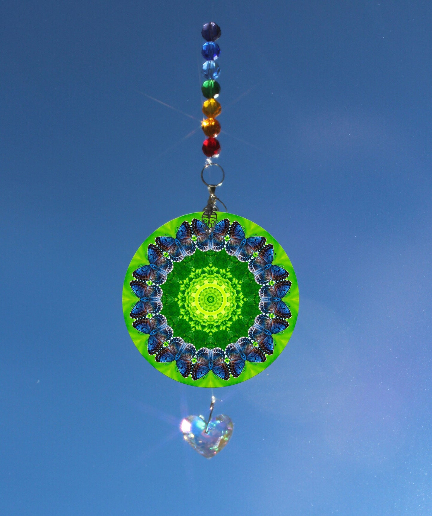 Butterfly Suncatcher, Crystal Sun Catcher Mobile, Light Catcher, Window Hanging Prism Suncatcher, Rainbow Maker, Butterfly Ornament A