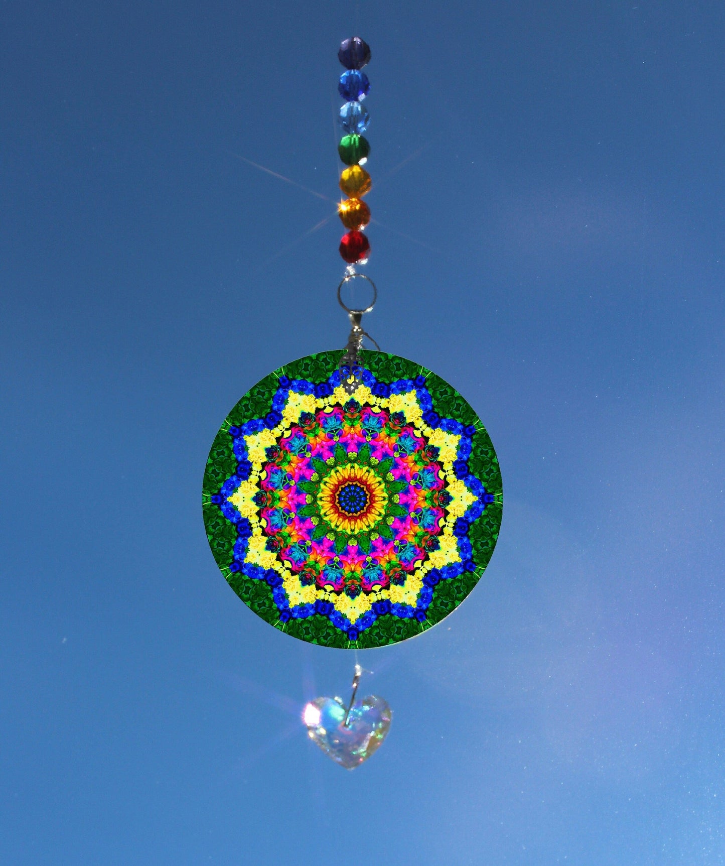 Flower Suncatcher, Sacred Geometry Mandala, Window Décor Sunlight Catcher, Crystal Art Gifts, Rainbow Suncatchers, Unique Gifts Women Ideas