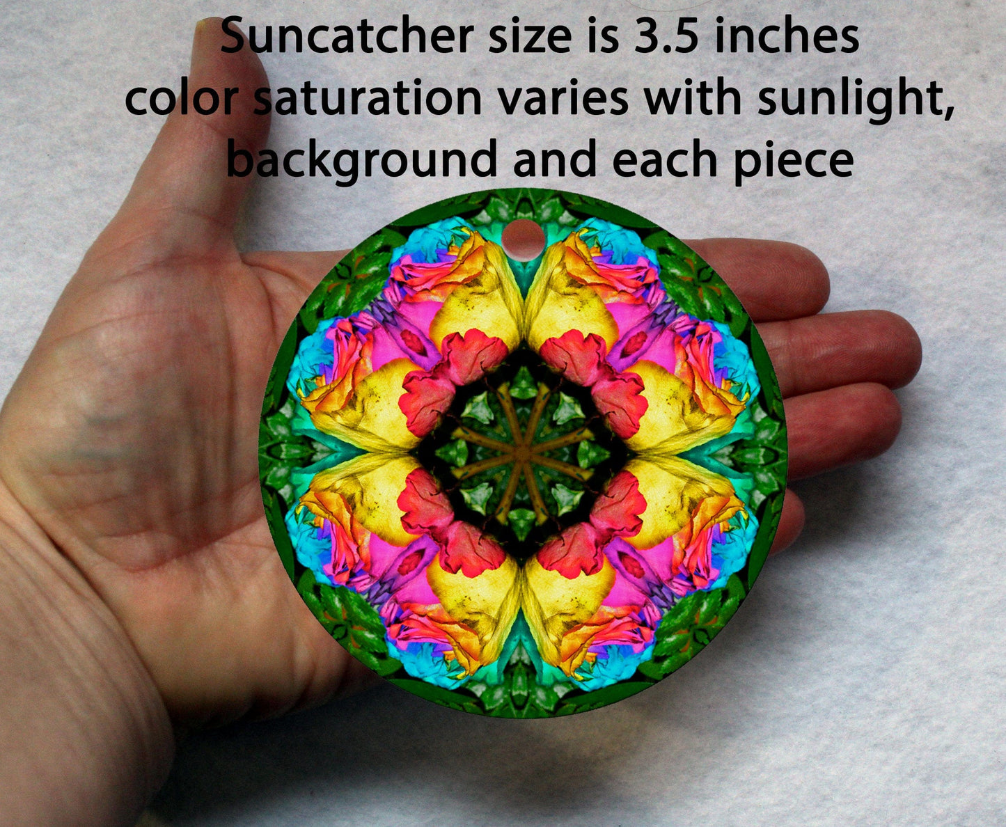 Flower Suncatcher, Sacred Geometry Mandala, Window Décor Sunlight Catcher, Crystal Art Gifts, Rainbow Suncatchers, Unique Gifts Women Ideas