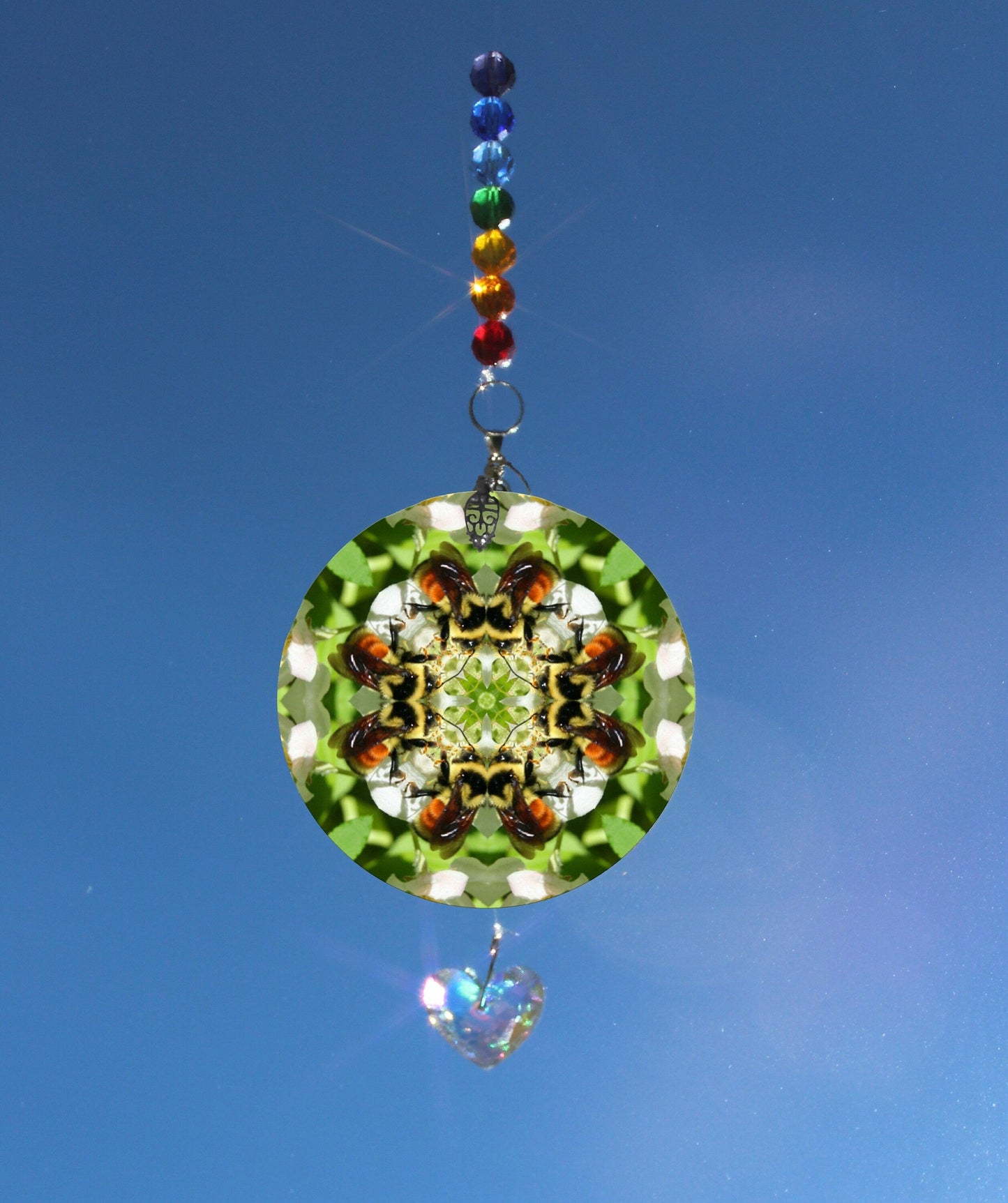 Bee Crystal Sun Catcher, Light Catcher, Wall Hanging, Rainbow Maker, Save The Bees, Prism Suncatcher For Window, Honey Custom Bee Gifts 1