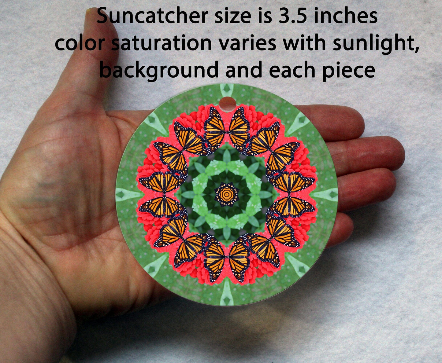 Monarch Butterfly Suncatcher, Sacred Geometry Mandala, Sunlight Catcher, Window Décor, Crystal Art, rainbow prisms, Unique Gift Ideas, Zen