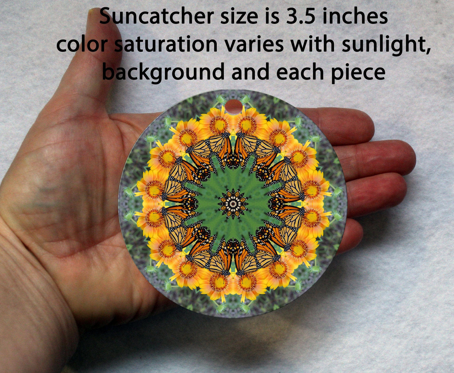 Monarch Butterfly Suncatcher, Sacred Geometry Mandala, Sunlight Catcher, Window Décor, Crystal Art, rainbow prisms, Unique Gift Ideas, Zen