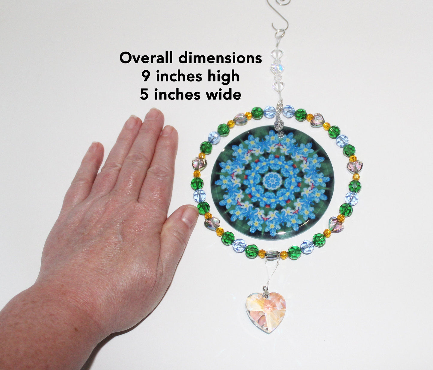 Crystal Sun Catcher, Light Catcher For Feng Shui, Forget Me Not Memorial Window Suncatcher, Crystal Mobile, Brilliant Rainbow Maker Prism