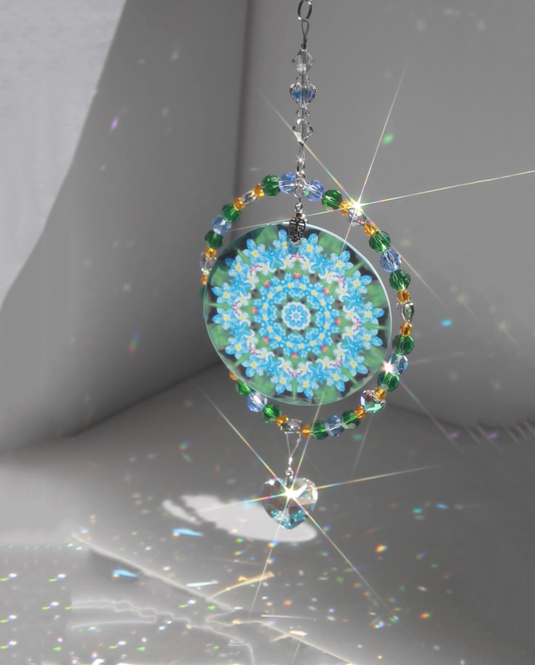 Suncatcher, Crystal Mobile, Brilliant Rainbow Maker Dewdrops Of Devotion