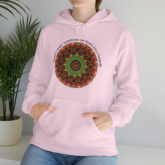 Pretty & Cute Butterfly Kindness Graphic Hoodie Sweatshirt Monarch Butterfly Mandala Art Nature’s magic transforms our hearts into a butterfly