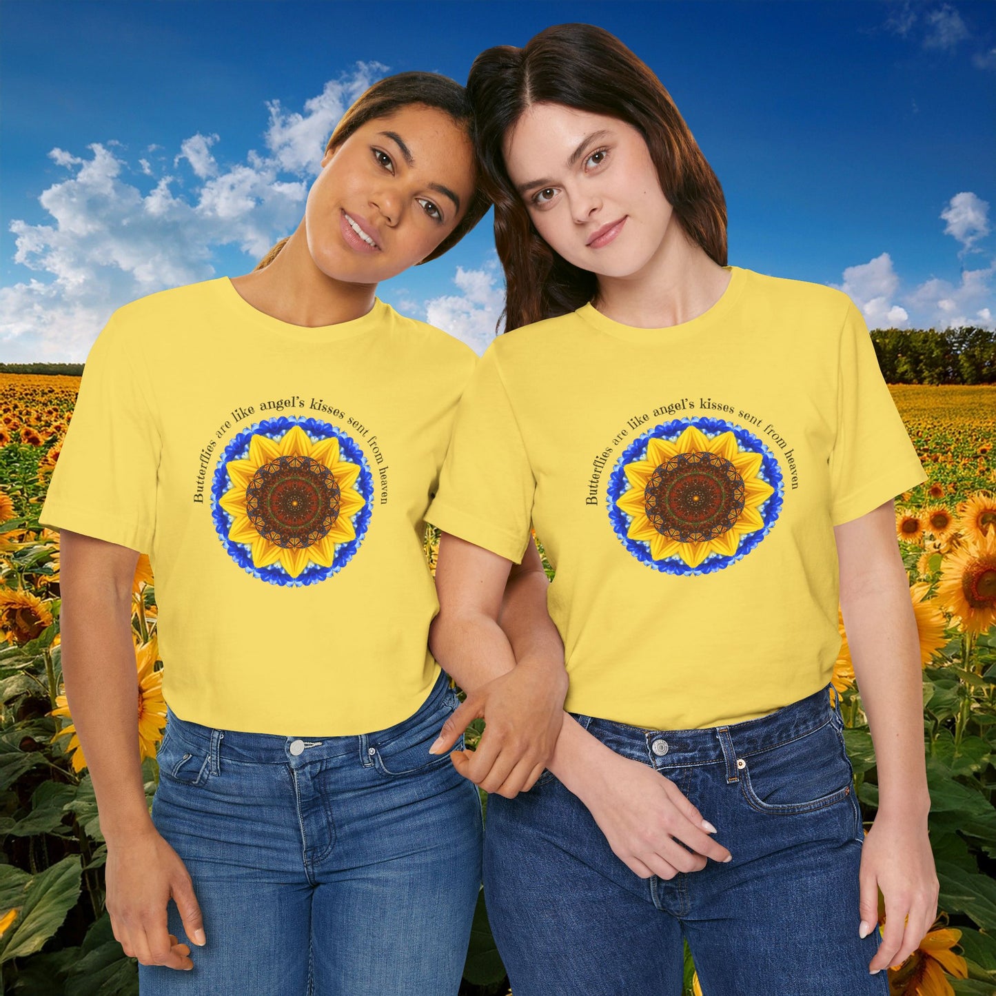Monarch Butterfly Sunflower T Shirt – Nature-Inspired Fairycore Graphic Tee