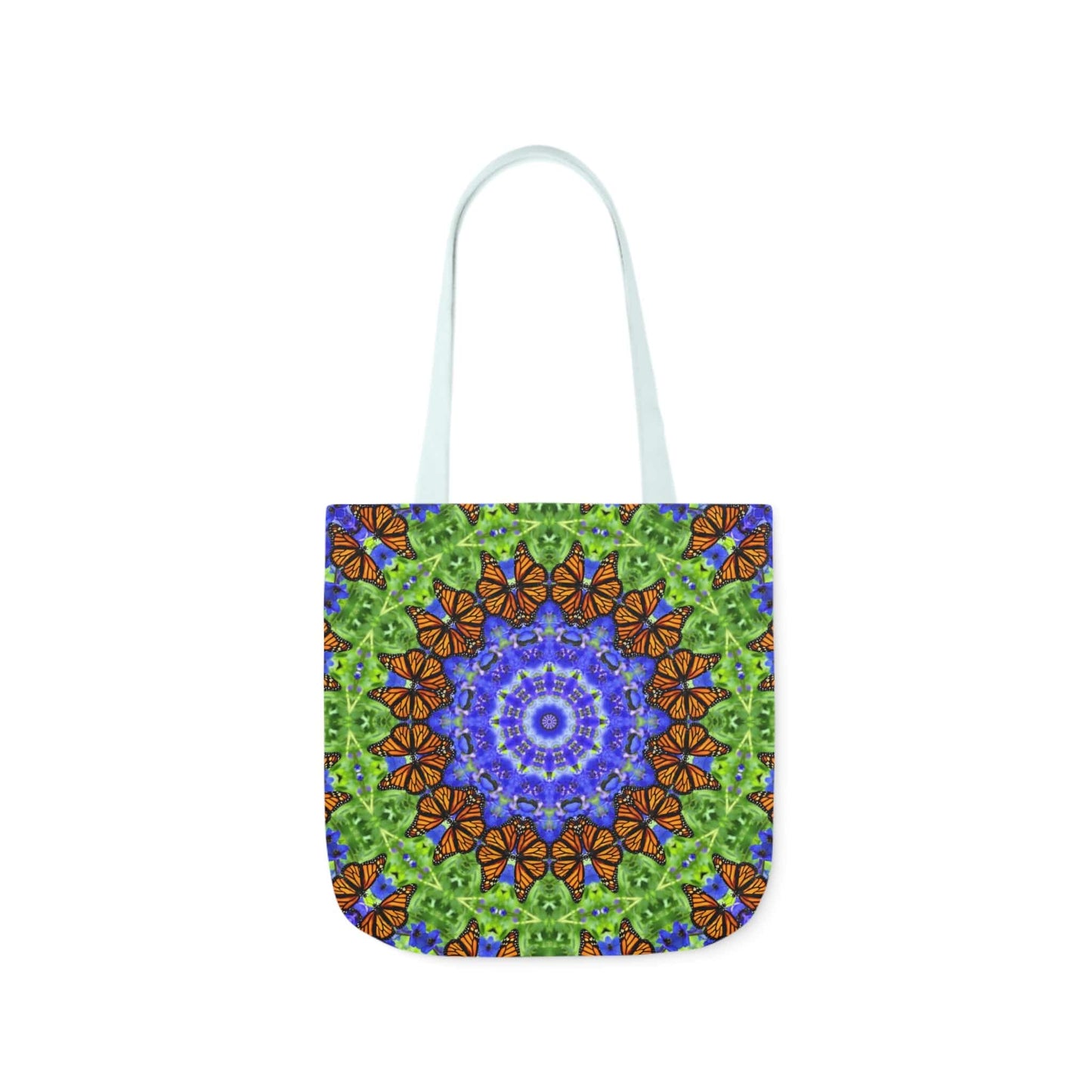 Cute Canvas Butterfly Art Tote Bag - Vibrant Mandala Art for Everyday Style Altruistic Aura