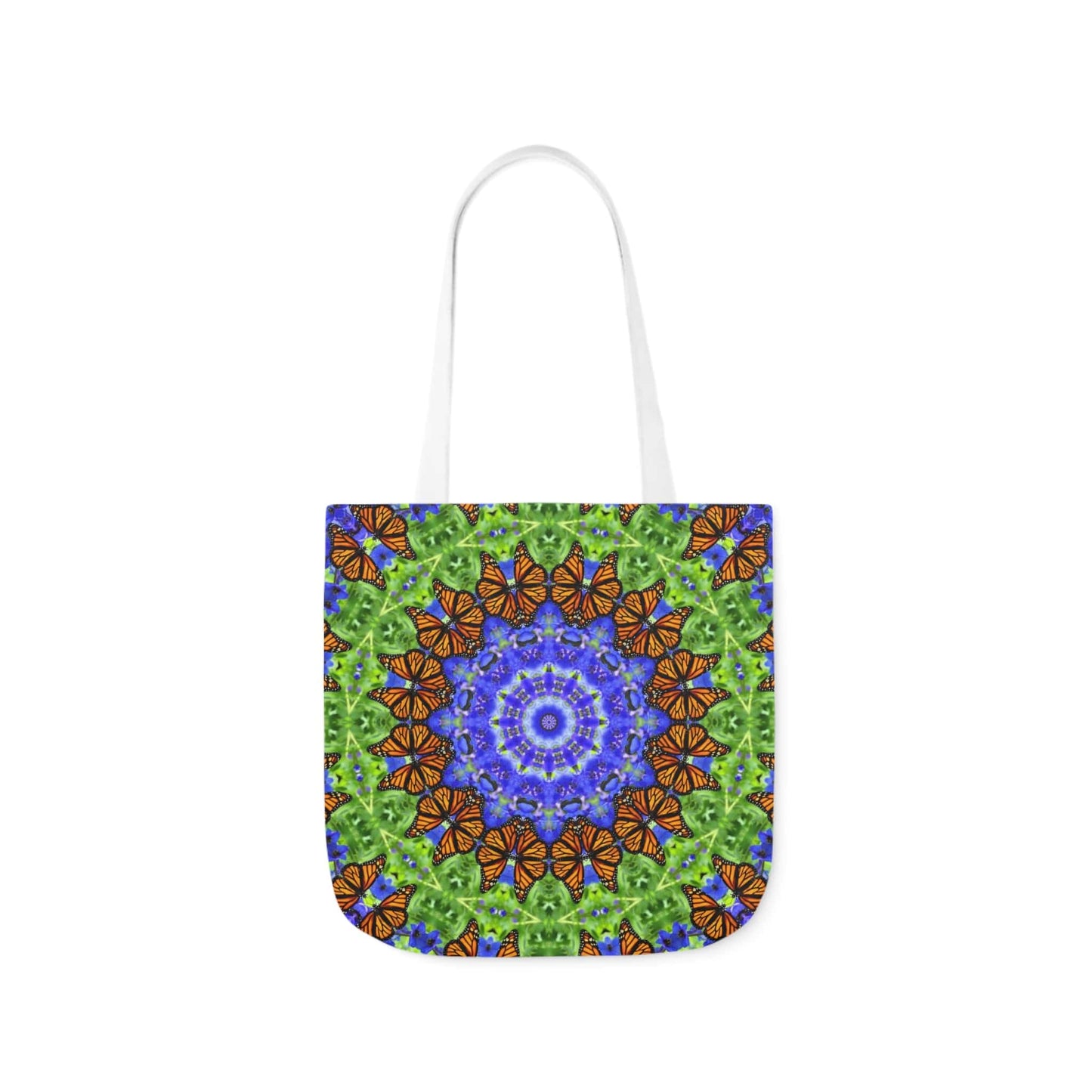 Cute Canvas Butterfly Art Tote Bag - Vibrant Mandala Art for Everyday Style Altruistic Aura