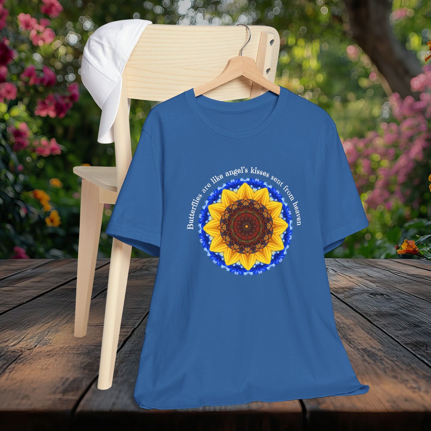 Monarch Butterfly Sunflower T Shirt – Nature-Inspired Fairycore Graphic Tee