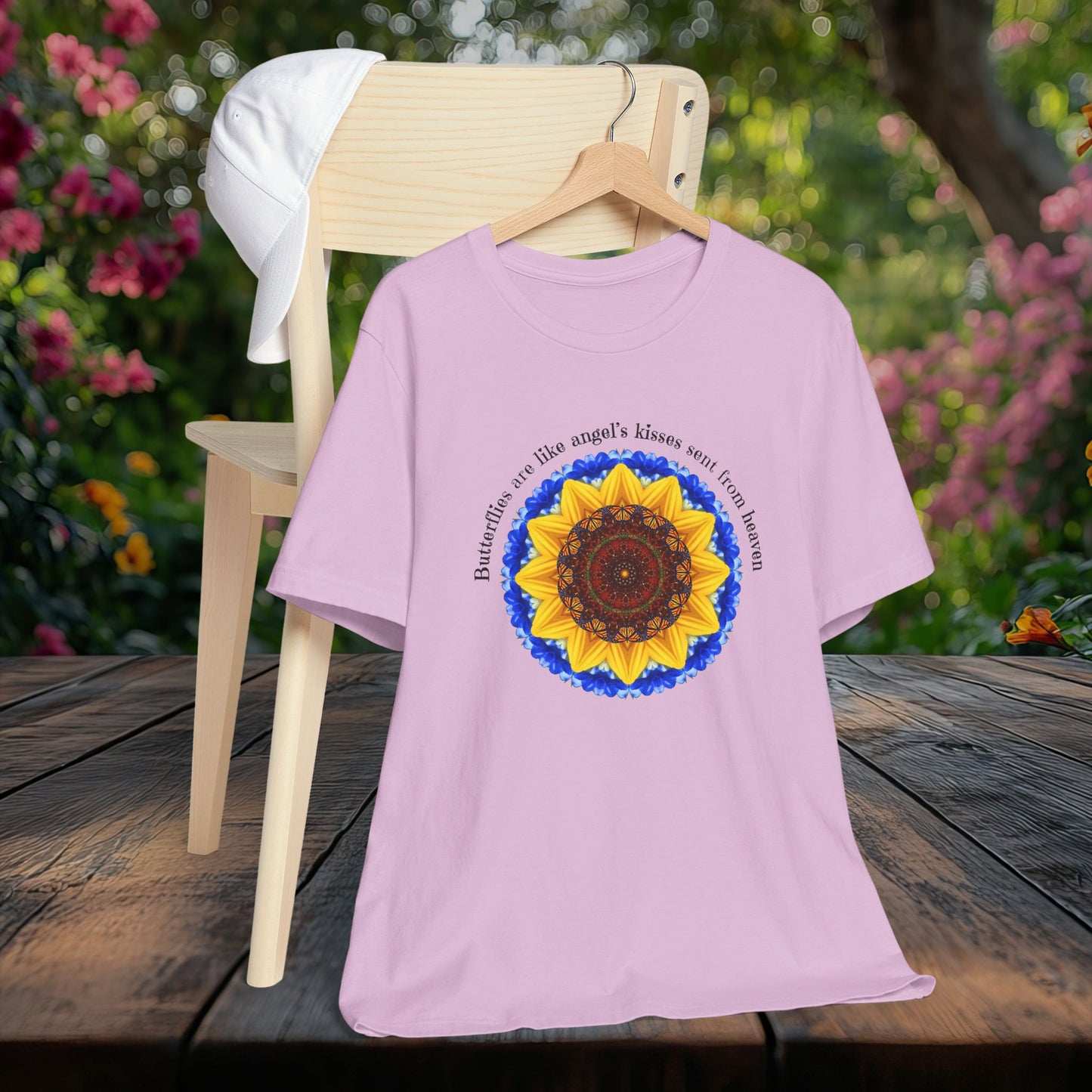 Monarch Butterfly Sunflower T Shirt – Nature-Inspired Fairycore Graphic Tee