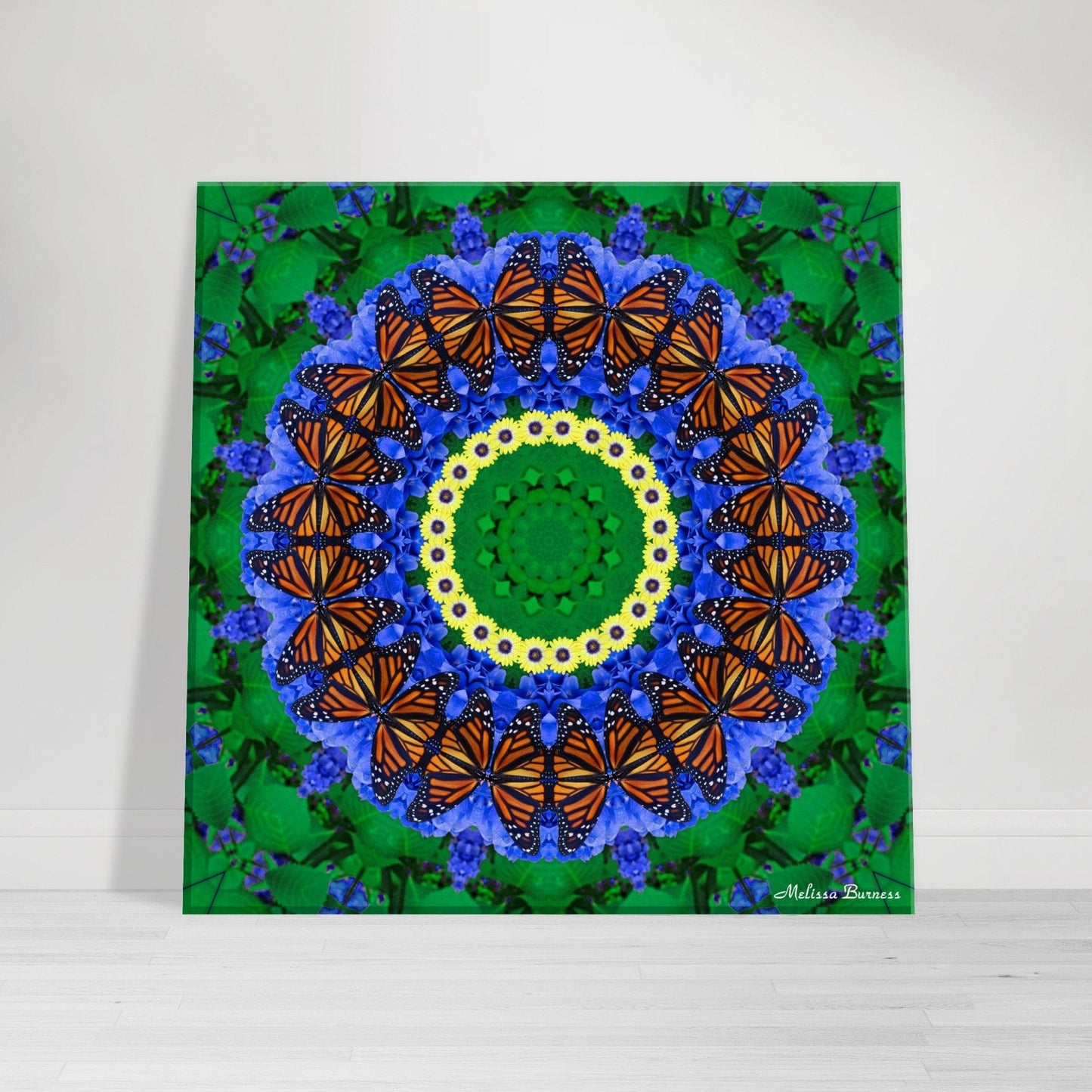 Eclectic Abstract Butterfly Mandala Wall Art - Enchanting Nature Canvas Print Butterfly Effect