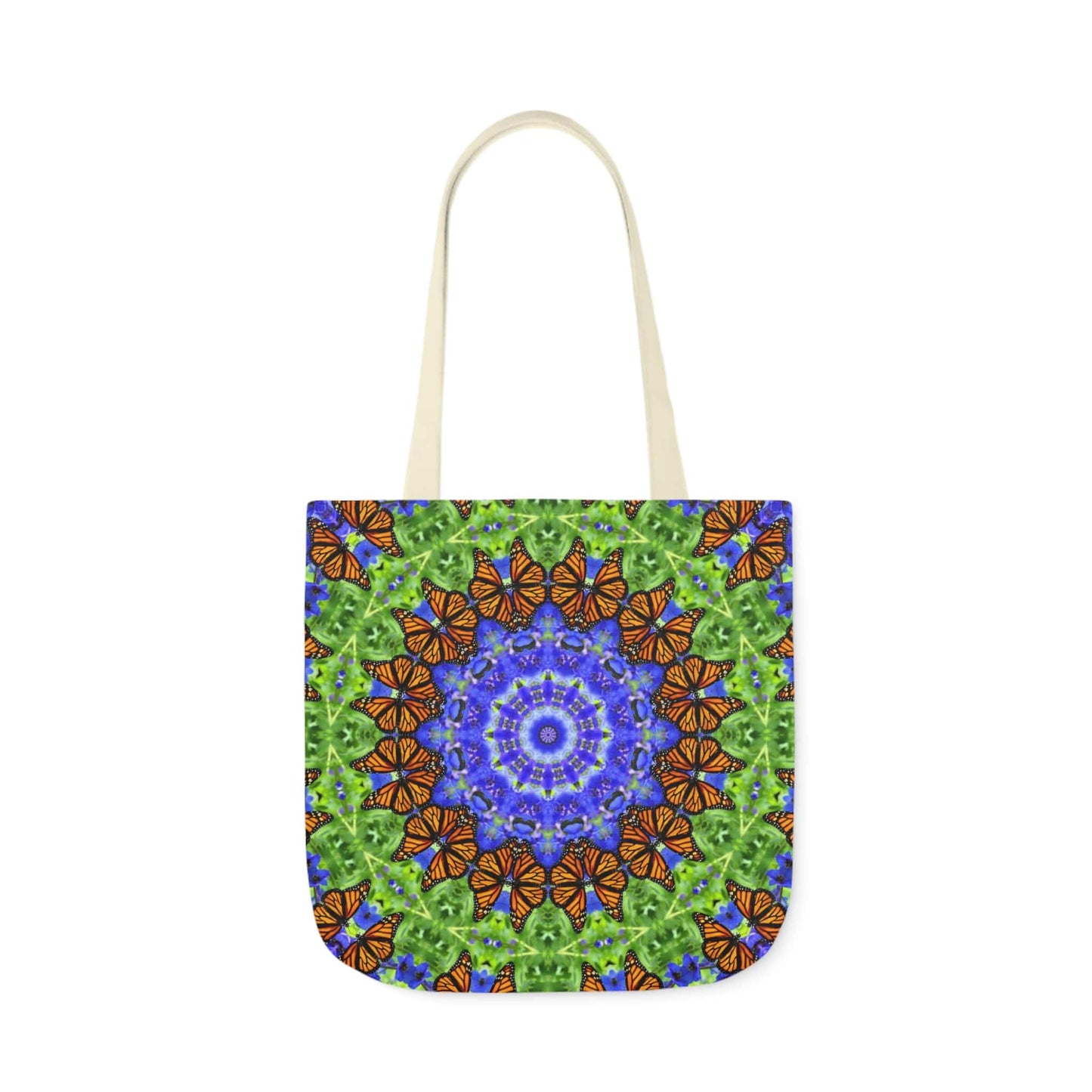 Cute Canvas Butterfly Art Tote Bag - Vibrant Mandala Art for Everyday Style Altruistic Aura